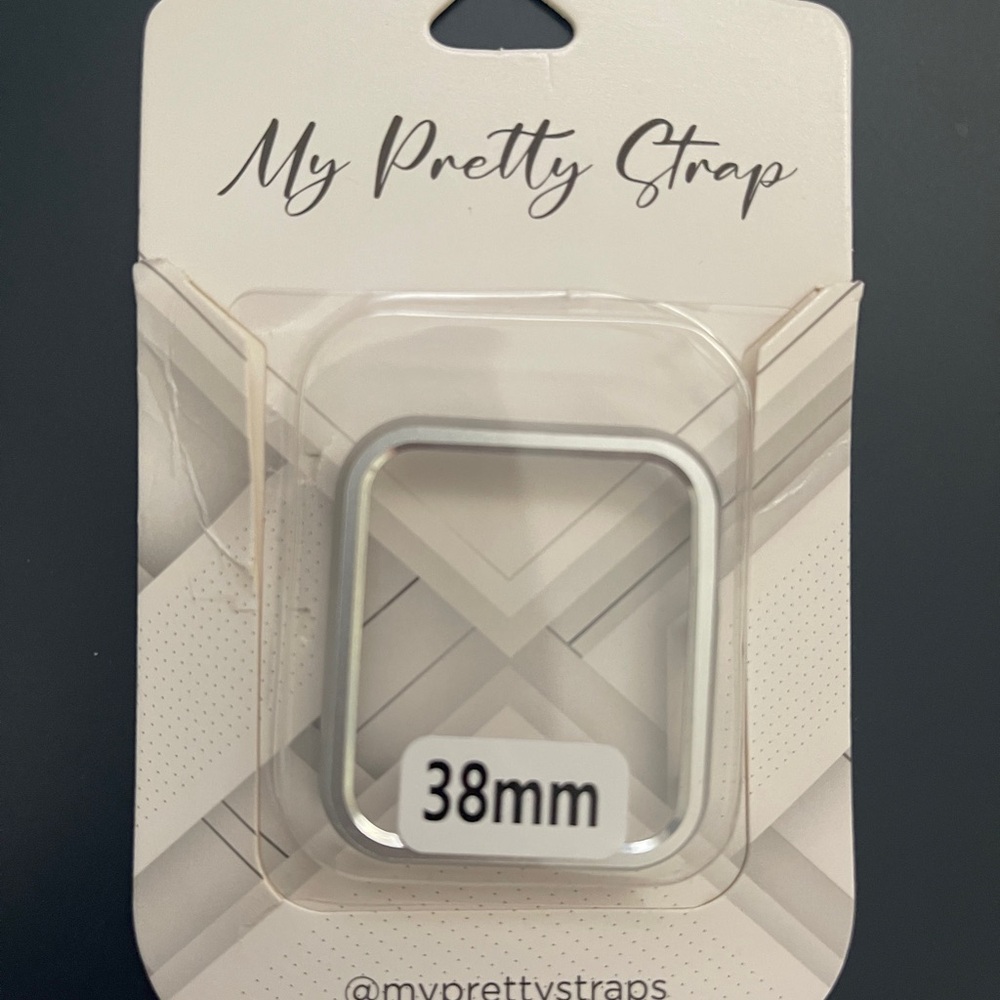 NEW 38mm Silver Apple Watch Frame by My Pretty Strap
